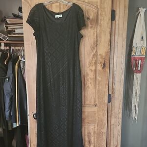 Harlow Black Sheath Maxi Dress for Night Out